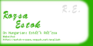 rozsa estok business card